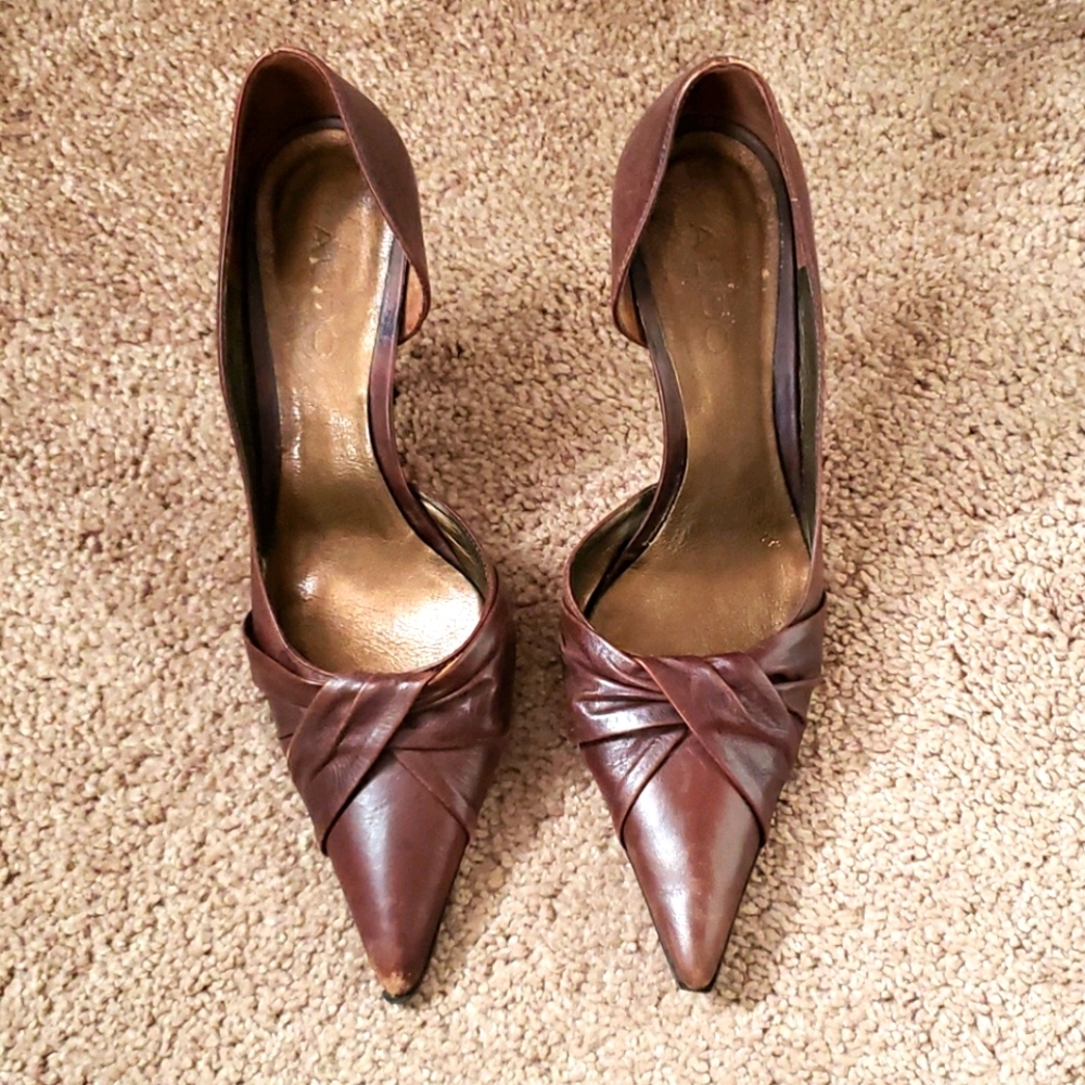 Aldo D'orsay Brown Leather heels